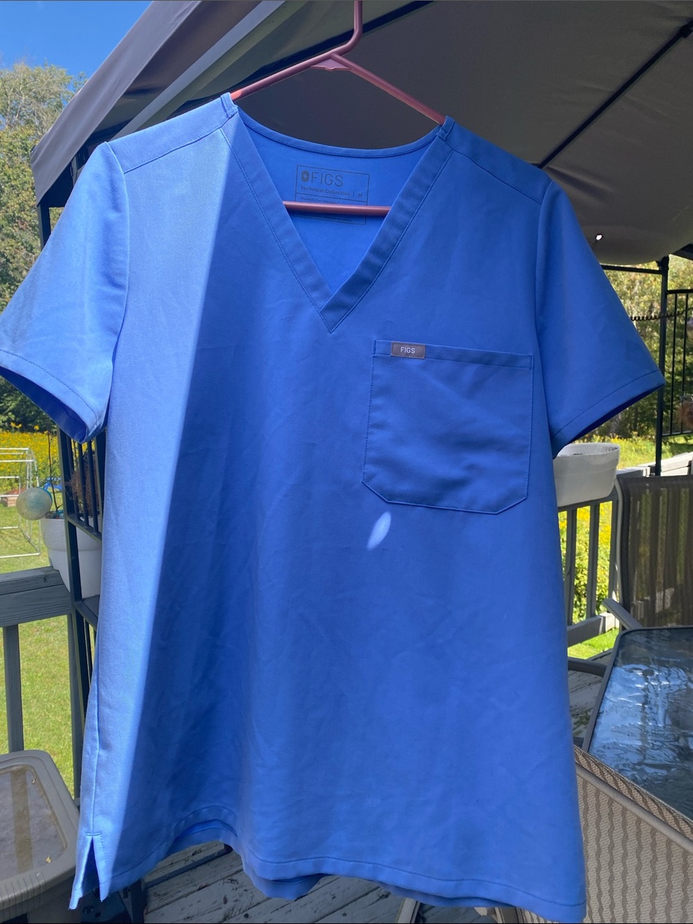 Figs V-Neck Catarina Scrub Top — Royal Blue